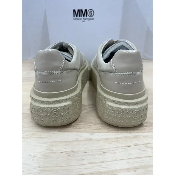 Maison Margiela MM6 Women's 39 US 9 Chunky Gambetta Sneakers Beige Shoes - Picture 3 of 10